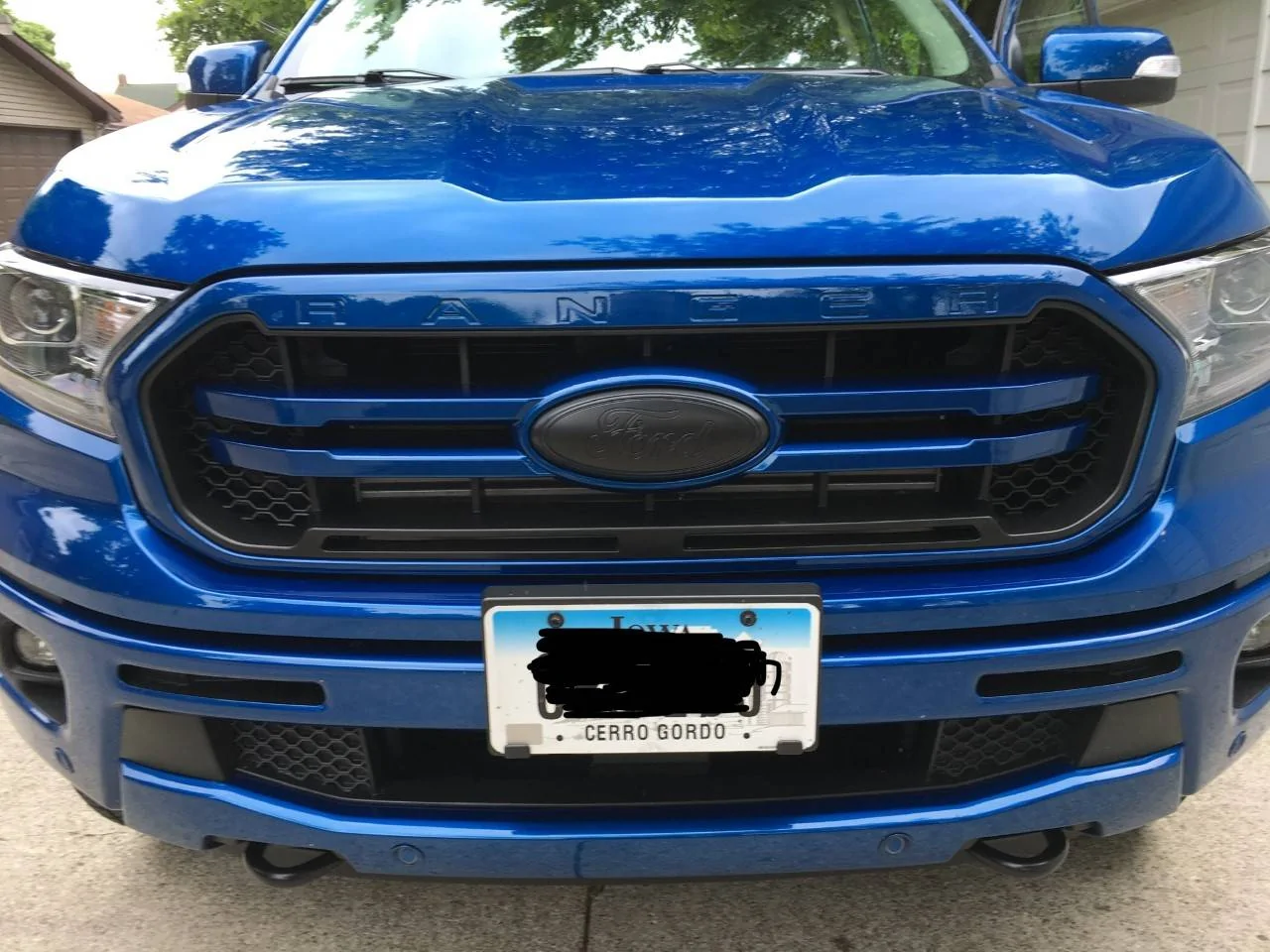 Ford Ranger LIGHTNING BLUE Ranger Club Thread Grille outsid