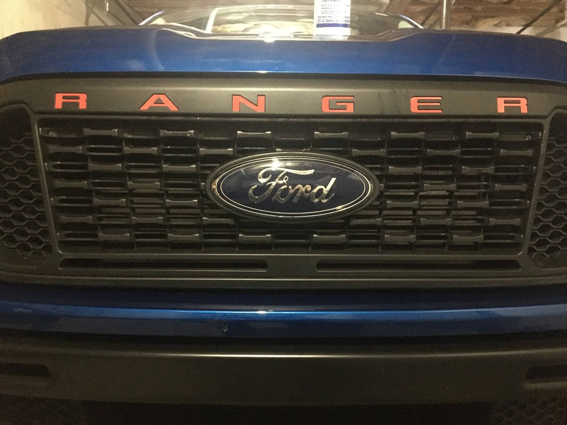 Ford Ranger Red Tailgate Lettering on Lightning Blue B285E904-B9A7-4953-A063-7A153560E2AA