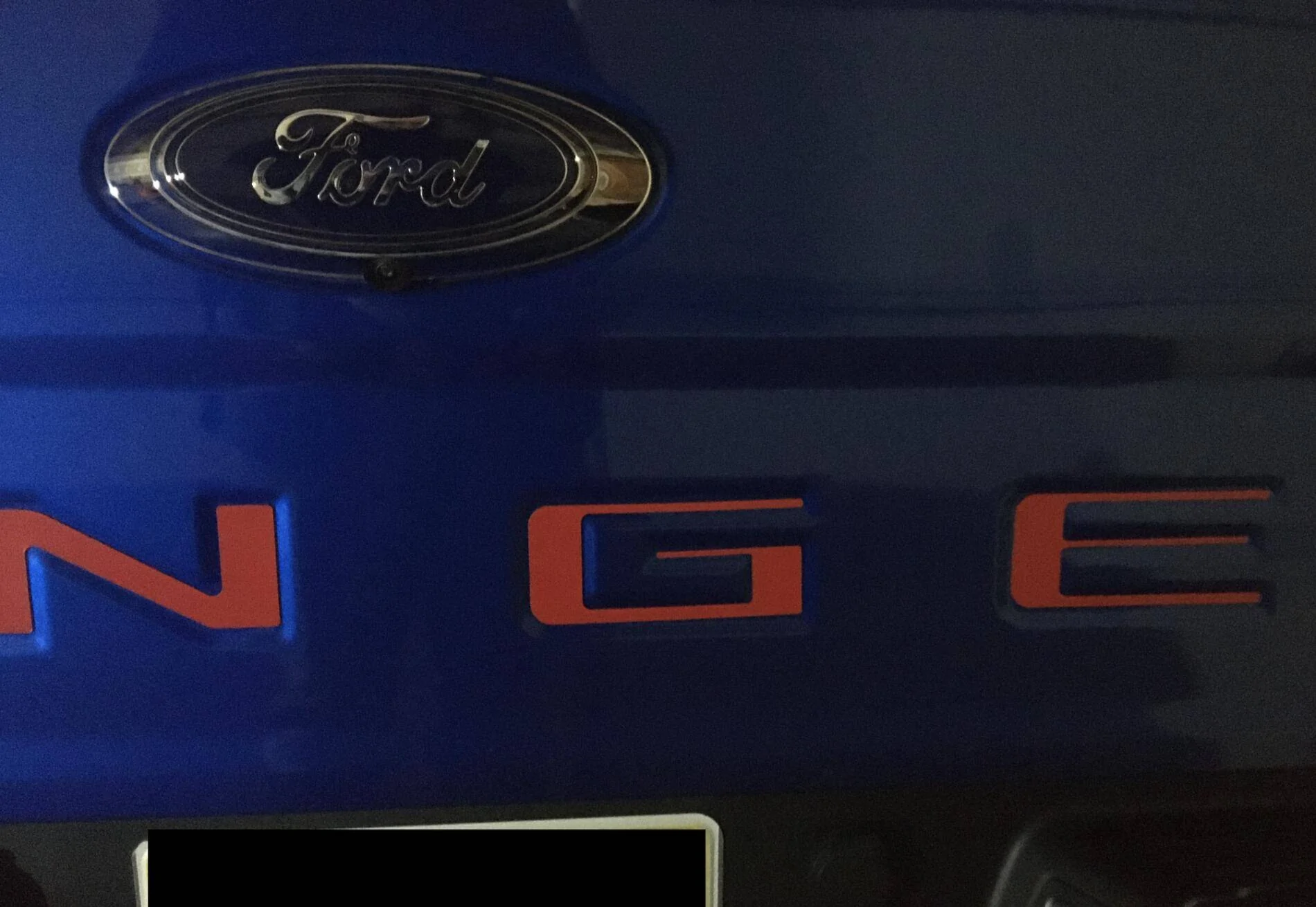 Ford Ranger Red Tailgate Lettering on Lightning Blue Screen Shot 2020-01-07 at 7.08.43 AM