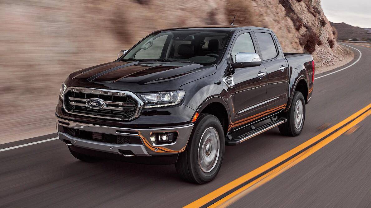 Ford Ranger SHADOW BLACK Ranger Club Thread 2019-Ford-Ranger-Lariat-4x4-Ecoboost-front-three-quarter-in-motion-5