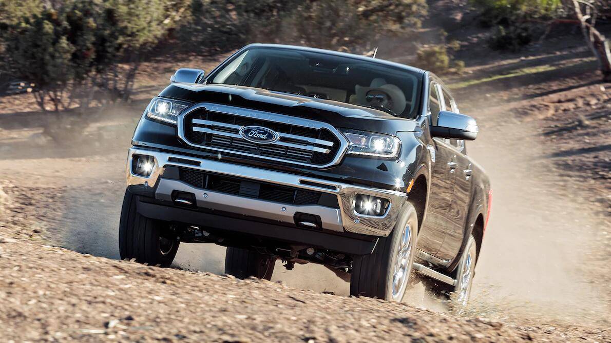 Ford Ranger SHADOW BLACK Ranger Club Thread 2019-Ford-Ranger-Lariat-4x4-Ecoboost-front-three-quarter-in-motion-1