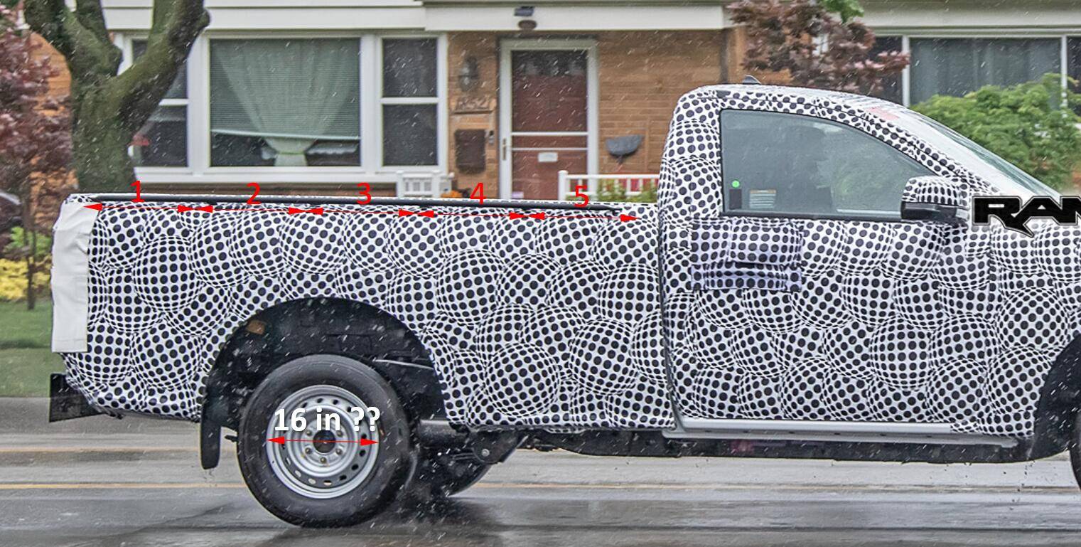 Ford Ranger First Look: 2023 Ford Ranger Single Cab Spied in LHD Riding on Steelies 1629575945737