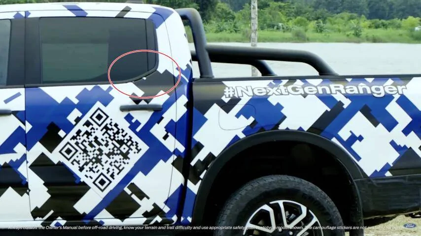 Ford Ranger 2023 Ford Ranger official teaser video gives more previews - "#NextGenRanger Hiding in Plain Sight" door (Small)