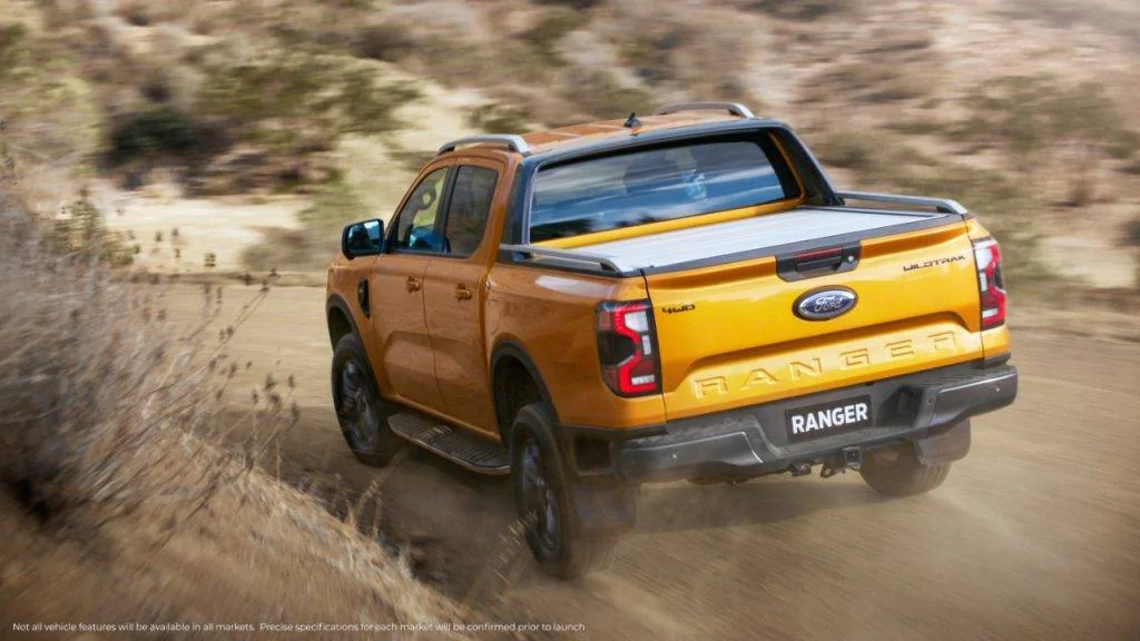 Ford Ranger Report: Hybrid Ford Ranger Arrives in 2024 NextGenRanger_Wildtrak_Rear_motion-1024x576