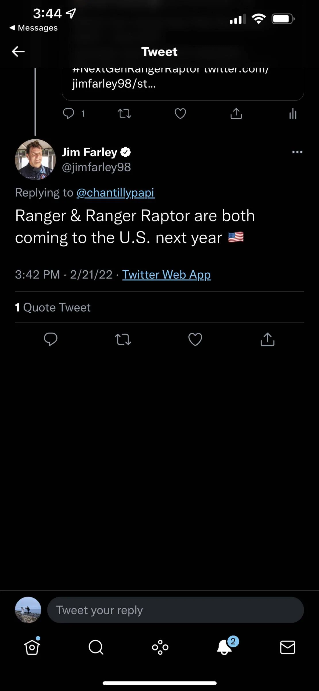 Ford Ranger RANGER RAPTOR AND NEXT GEN RANGER COMING TO THE US IN 2023 CONFIRMED BY JIM FARLEY. 3655DA33-4F8F-4B50-AEF8-56C86D3D1178