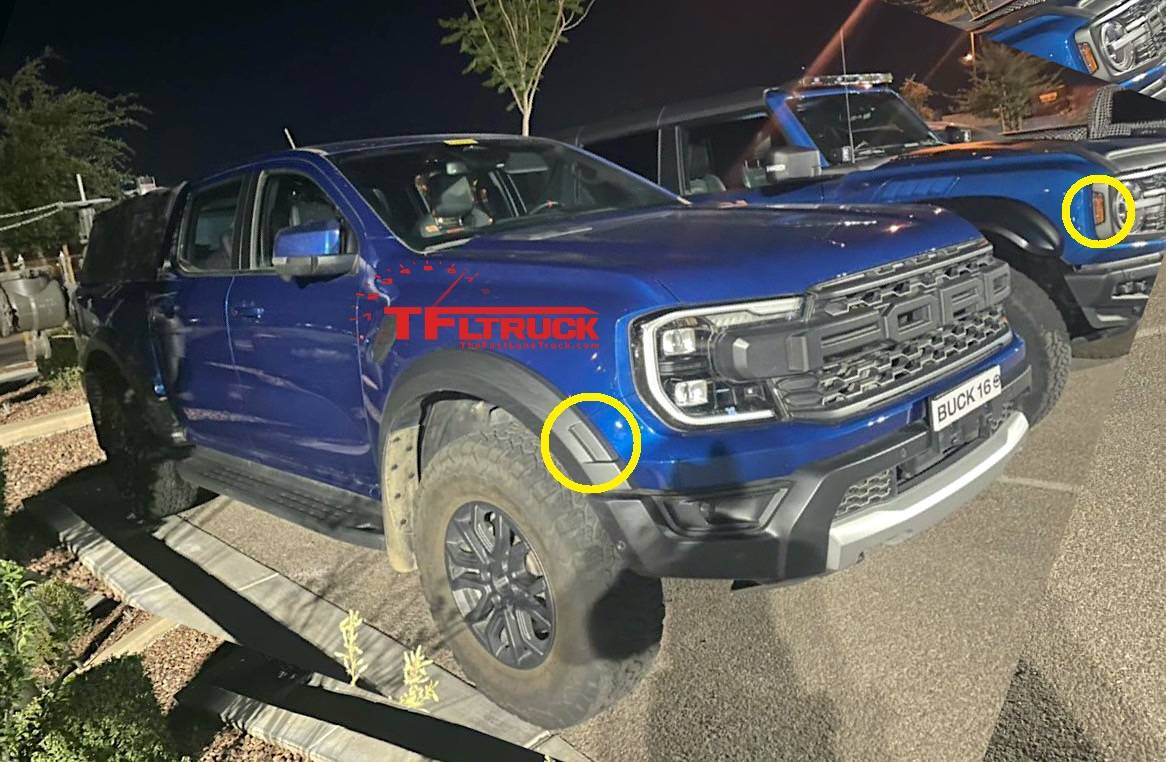 Ford Ranger US Ranger Raptor Spied Uncovered!? Side by Side Look vs. Bronco Raptor 2024-ford-ranger-raptor-US-wheels-bumper