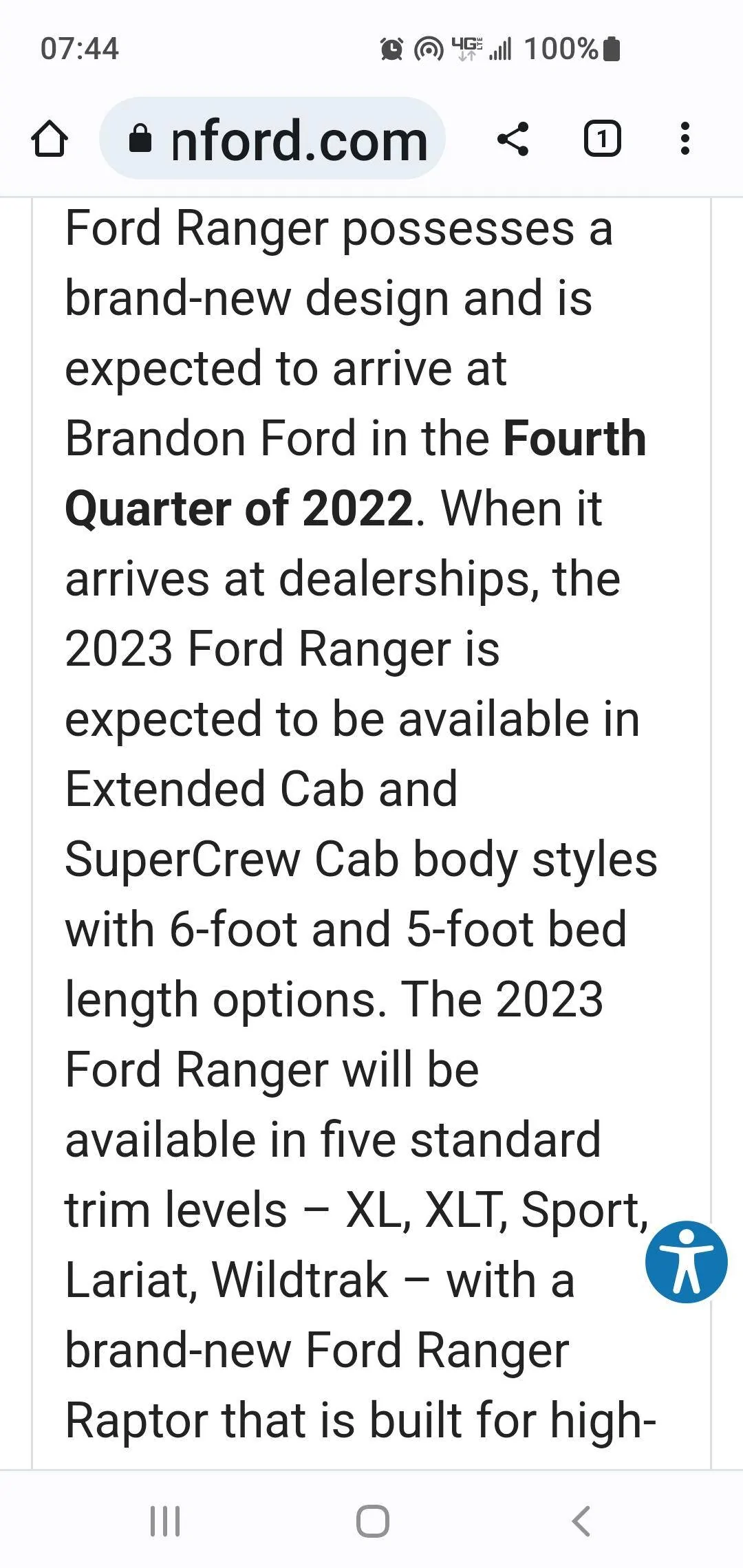 Ford Ranger 2023 Ranger Order Bank Opening slips to August 2nd 1659440781118