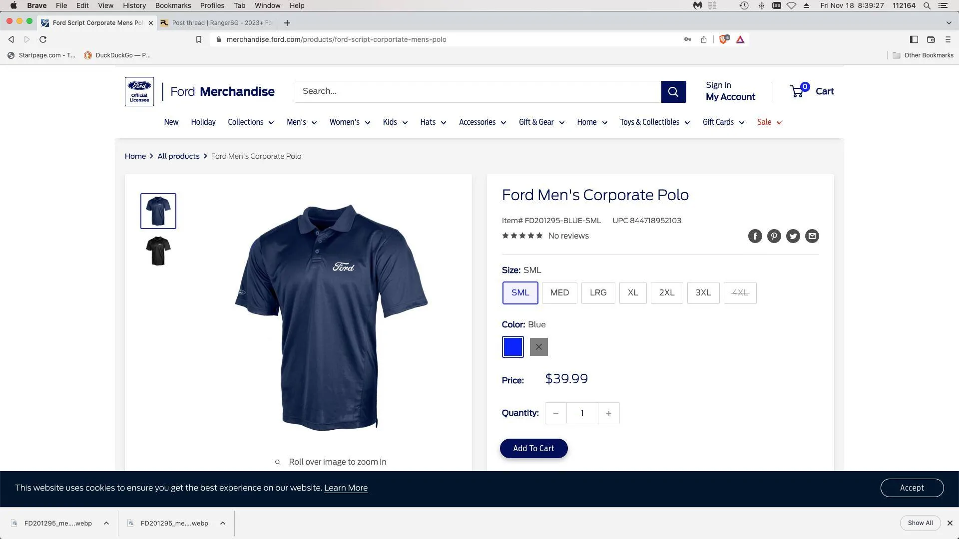 Ford Ranger Ford Merchandise Screen Shot 2022-11-18 at 8.39.27 AM
