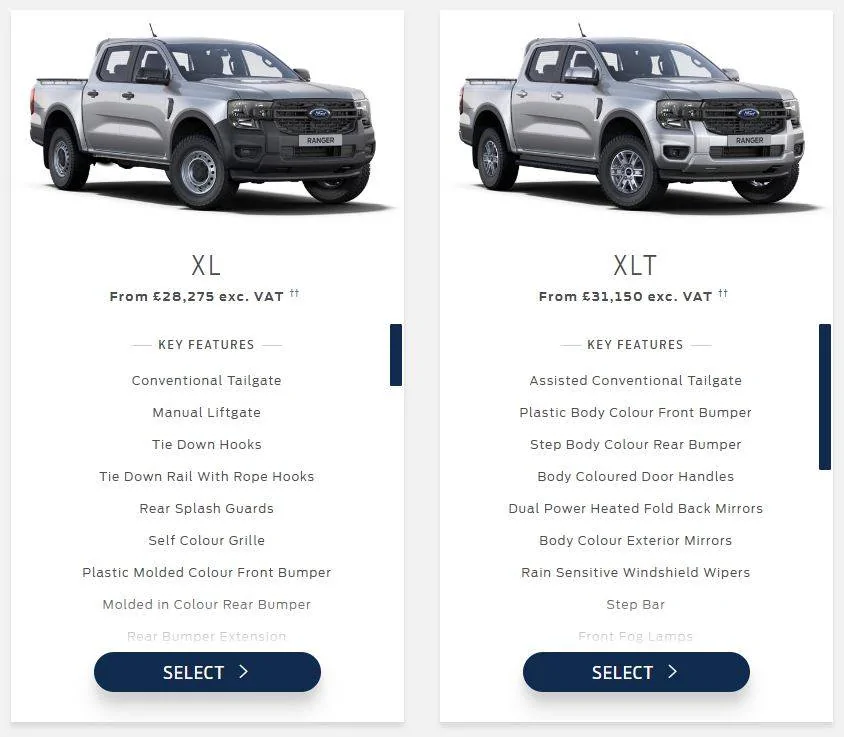 Ford Ranger UK Standard Ranger - Build & Price is Up! xlt
