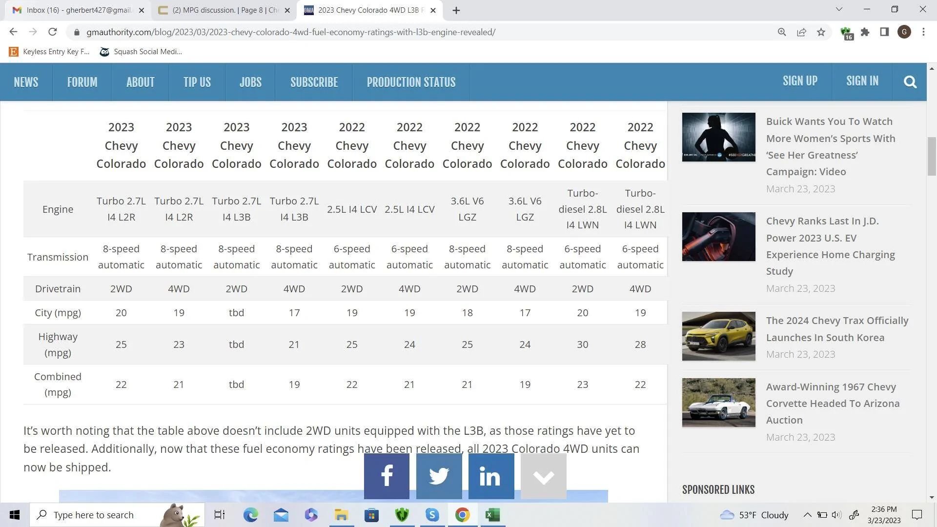 Ford Ranger New Ranger Competition from GMC 1679598778678