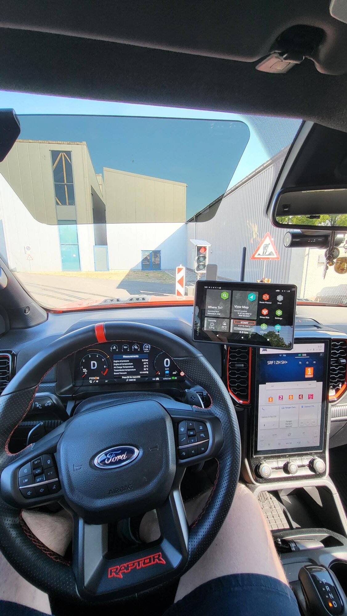 Ford Ranger Added some stuff to Ranger Raptor interior: Garmin Tread GPS Navigator, Midland Radio, Sunshield, Blackvue Dashcam 20230614_090107