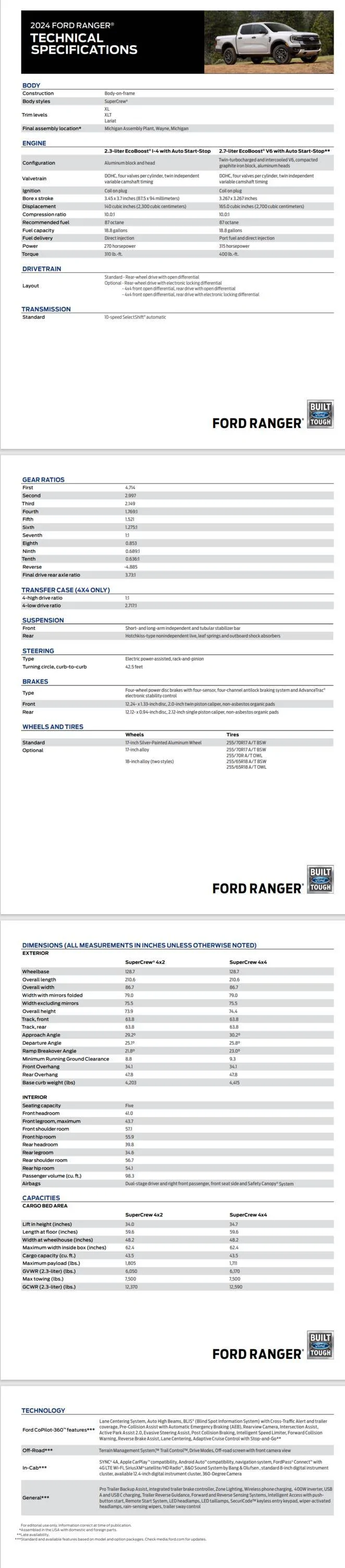 Ford Ranger 2.3L and 2.7L Engines 1687383322609