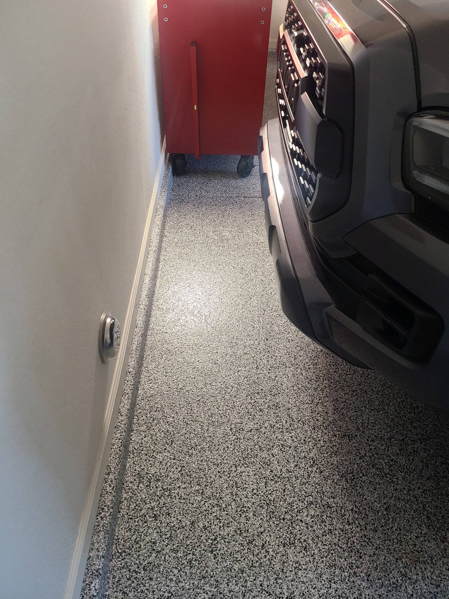Ford Ranger Will the Ranger Raptor fit on one side of a standard 2 car garage? 20230702_110226