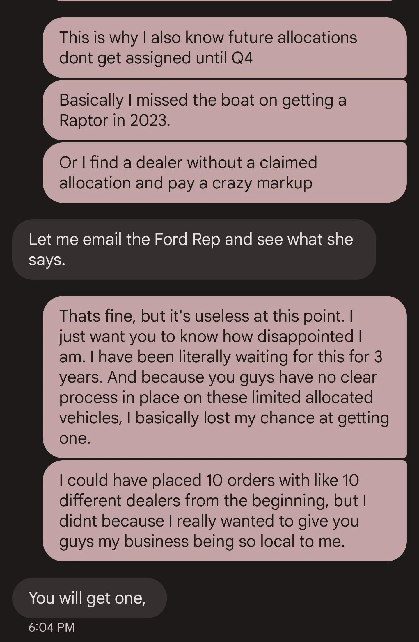Ford Ranger 2024 Ranger Raptor Scheduling Only This Week (7/13/23) for Production Weeks 9/4 - 9/25 Screenshot_20230714-061709