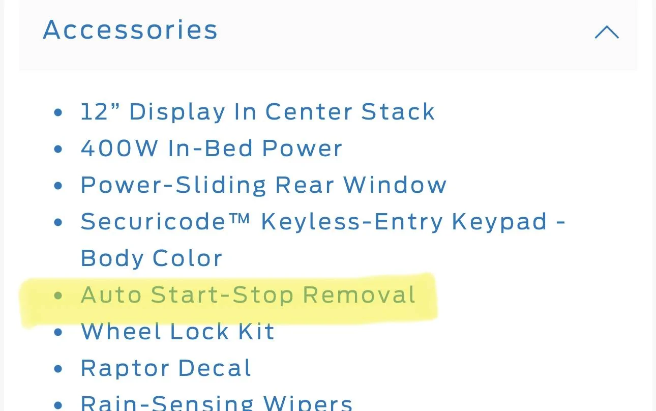Ford Ranger Auto start/stop removal IMG_2143