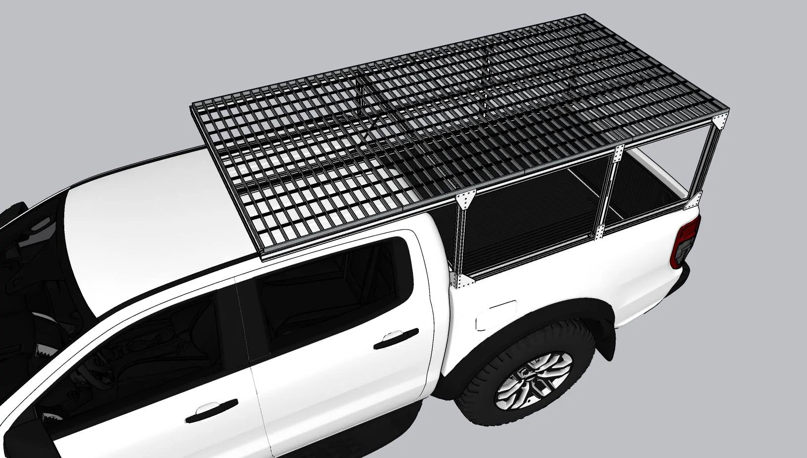 Ford Ranger My Custom Monolithic 8' Bed Rack extrusion_rack_v1_p3