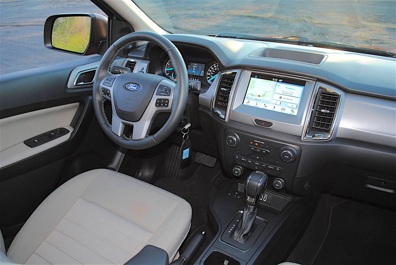 Ford Ranger Medium Stone Fabric Cloth Interior 2019-Ford-Ranger-XLT-review-photos-AutoNation-040