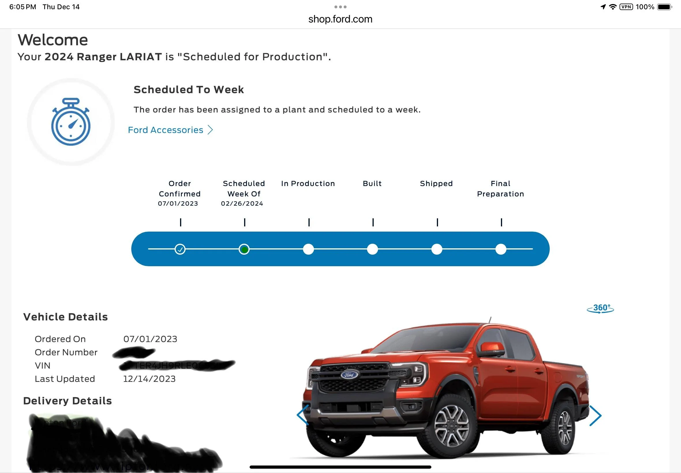 Ford Ranger 2024 Ranger Scheduling This Week (12/14/23) for February 2024 Main Commit 1702599033341