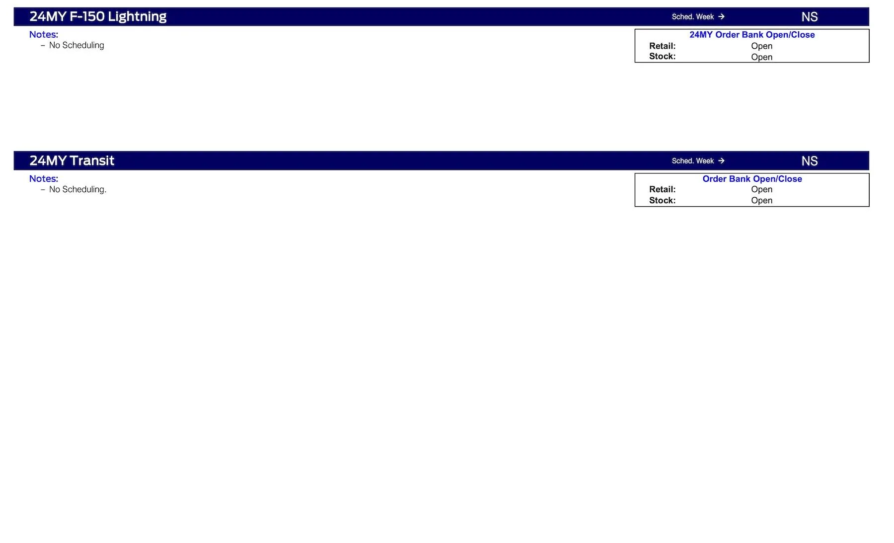 Ford Ranger 2024 Ranger No Scheduling This Week (12/21/23) Ford Scheduling Notes - 12.18.23-5