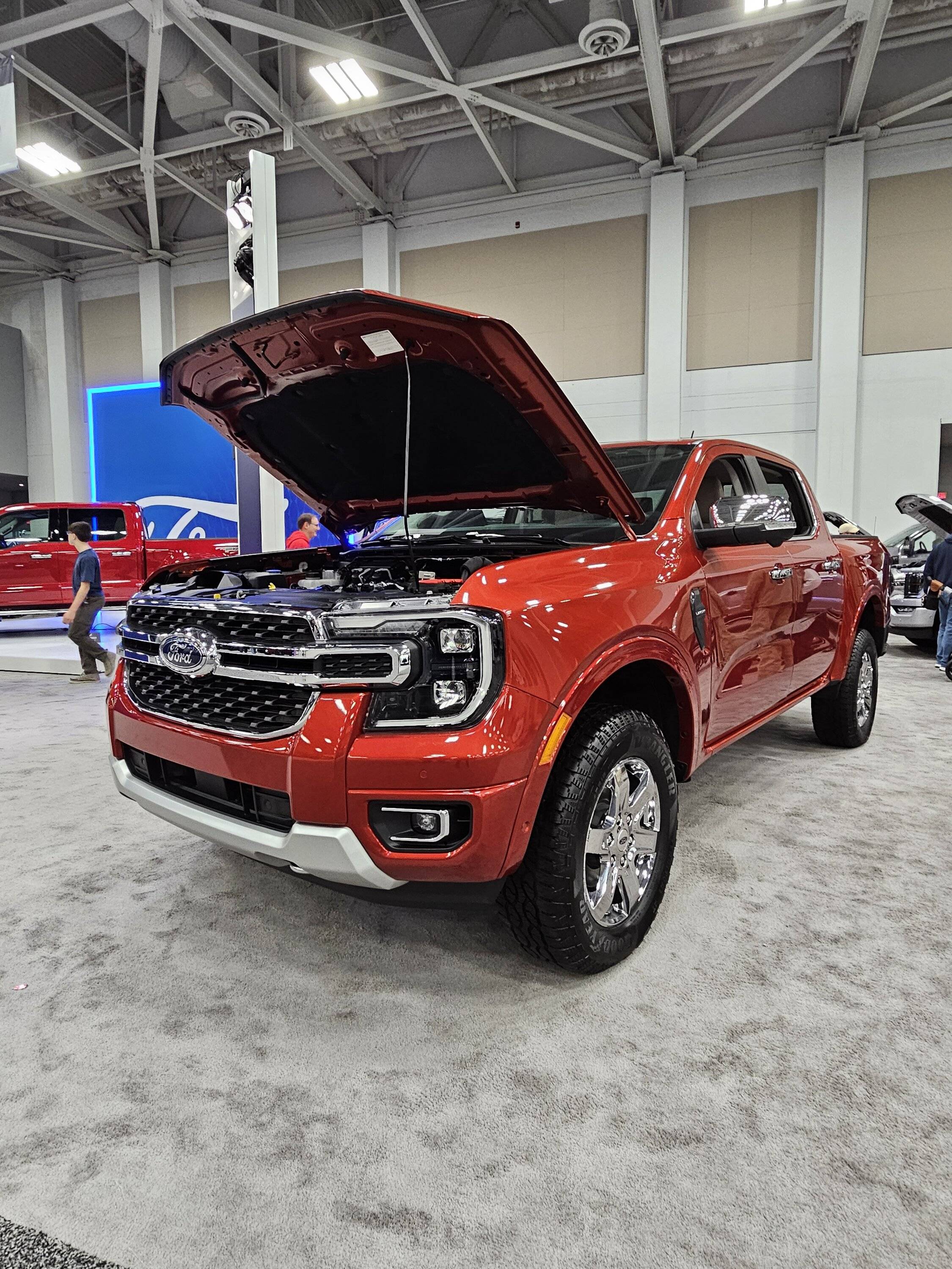Ford Ranger Hot Pepper Red 2024 Ranger Lariat @ Virginia Beach Auto Show 20240113_124003