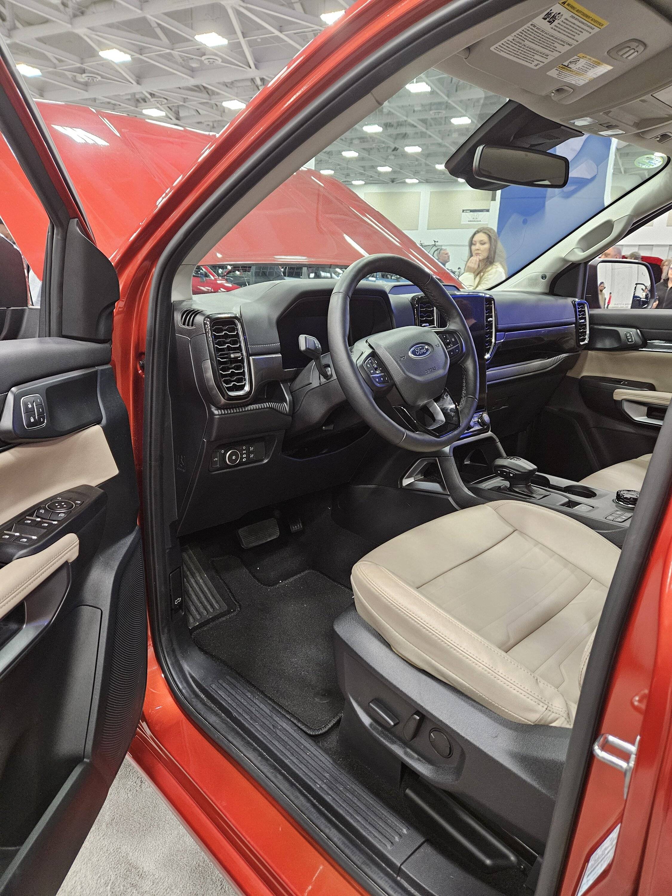 Ford Ranger Hot Pepper Red 2024 Ranger Lariat @ Virginia Beach Auto Show 20240113_124438