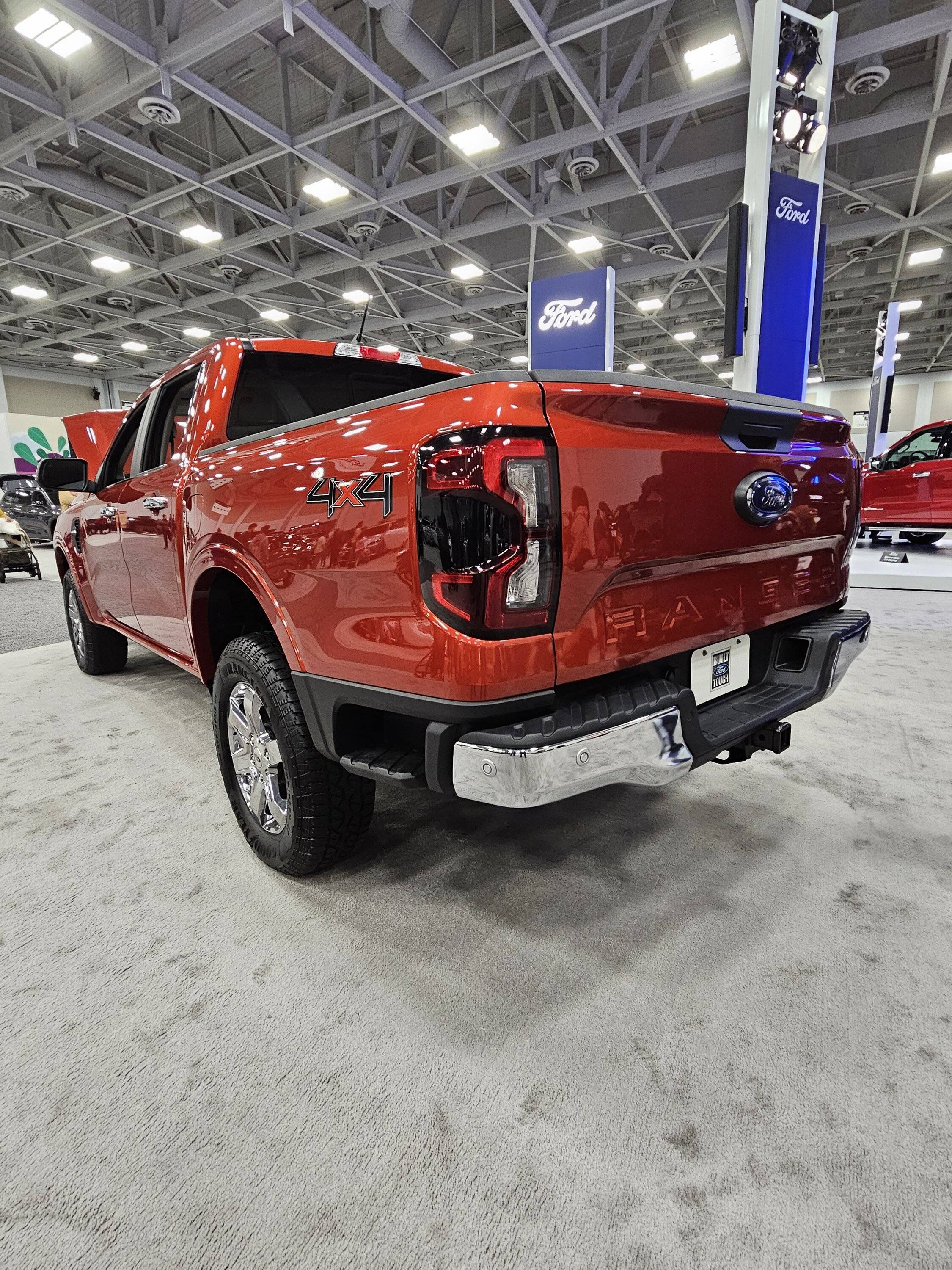 Ford Ranger Hot Pepper Red 2024 Ranger Lariat @ Virginia Beach Auto Show 20240113_124507