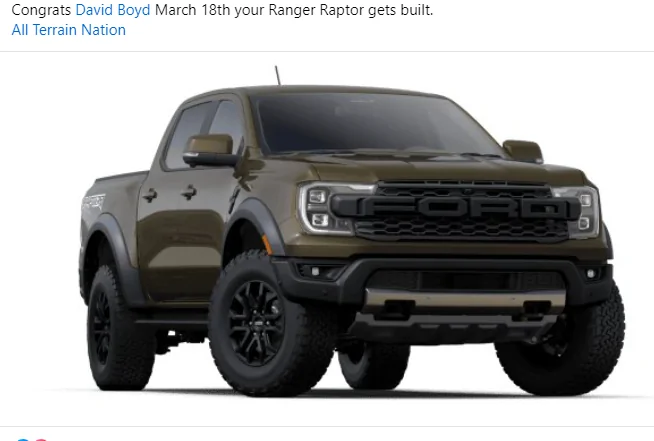 Ford Ranger 2024 Ranger Retail Scheduling (Including Raptor Stock Orders) This Week (1/18/24) for Production Weeks 3/4 - 3/25 Screenshot 2024-01-18 150622