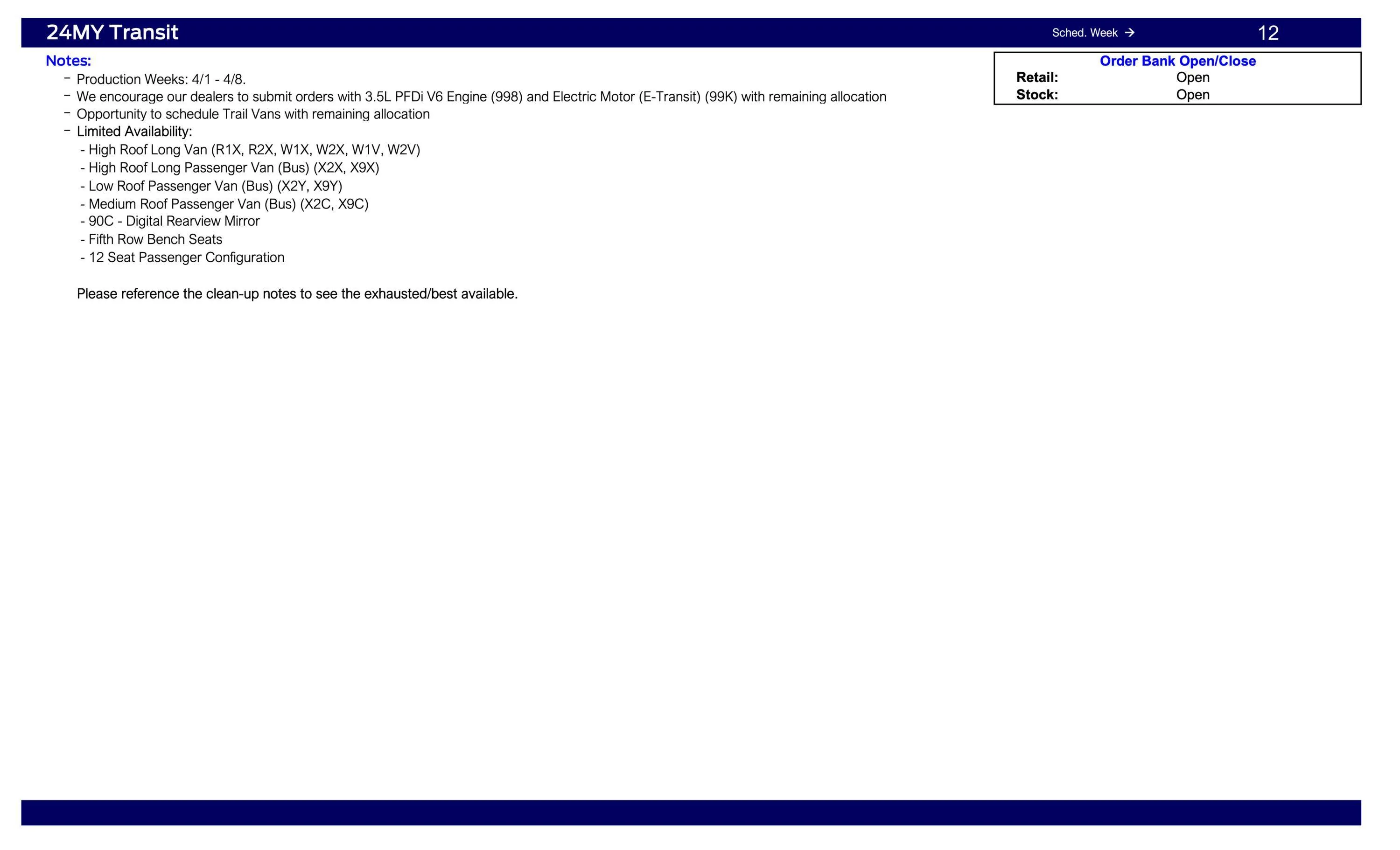 Ford Ranger 2024 Ranger No Scheduling This Week (2/8/24) Ford Scheduling Notes - 2.5.24-5