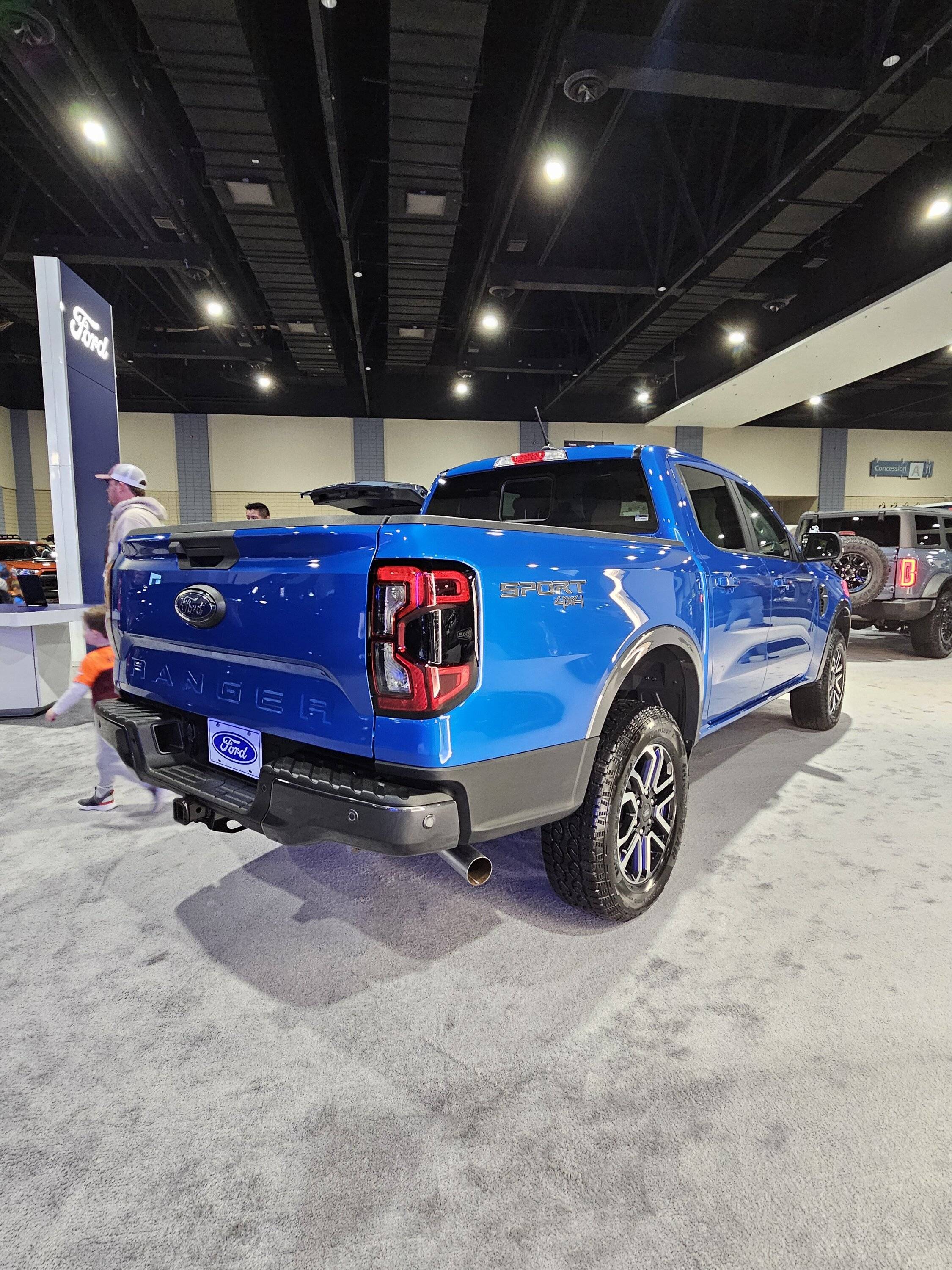 Ford Ranger Velocity Blue Lariat at Richmond Auto Show 20240217_102446