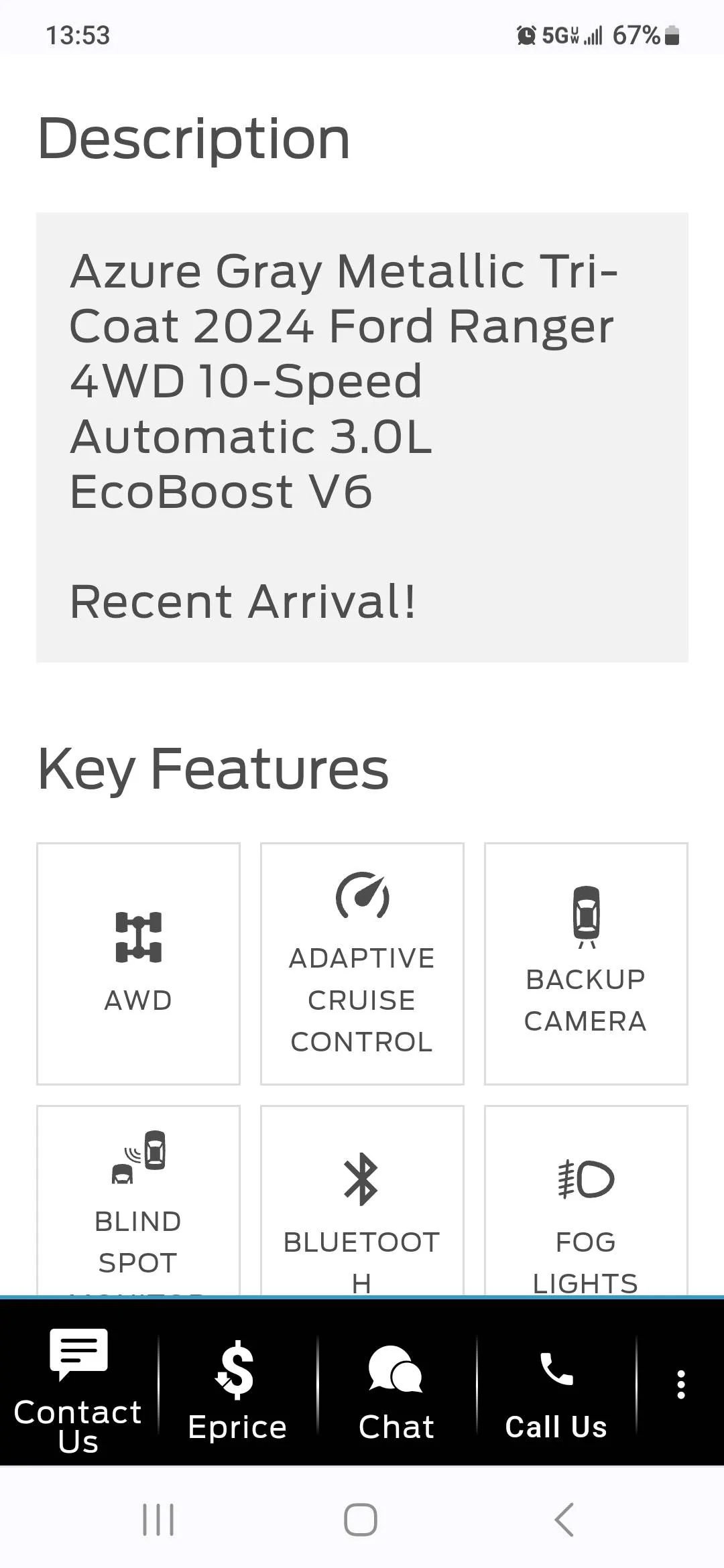 Ford Ranger Dealer posted "Recent Arrival" on Raptor 1000003381