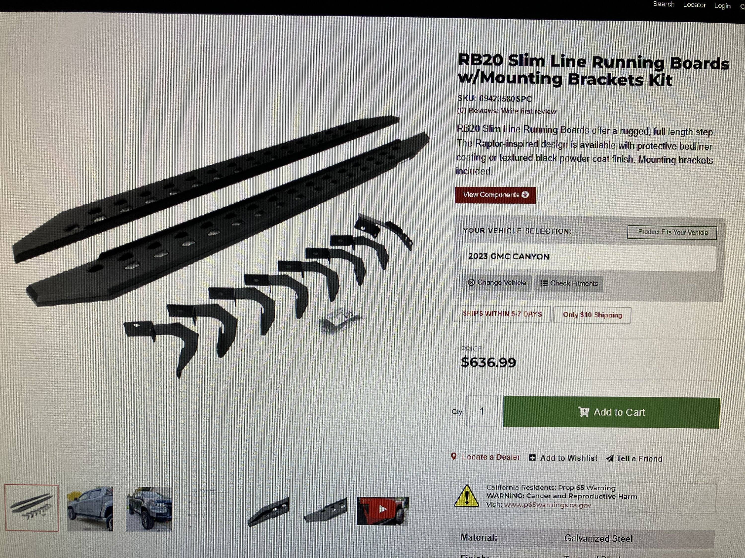 Ford Ranger GoRino RB20 slim line running boards - raptor style IMG_1582