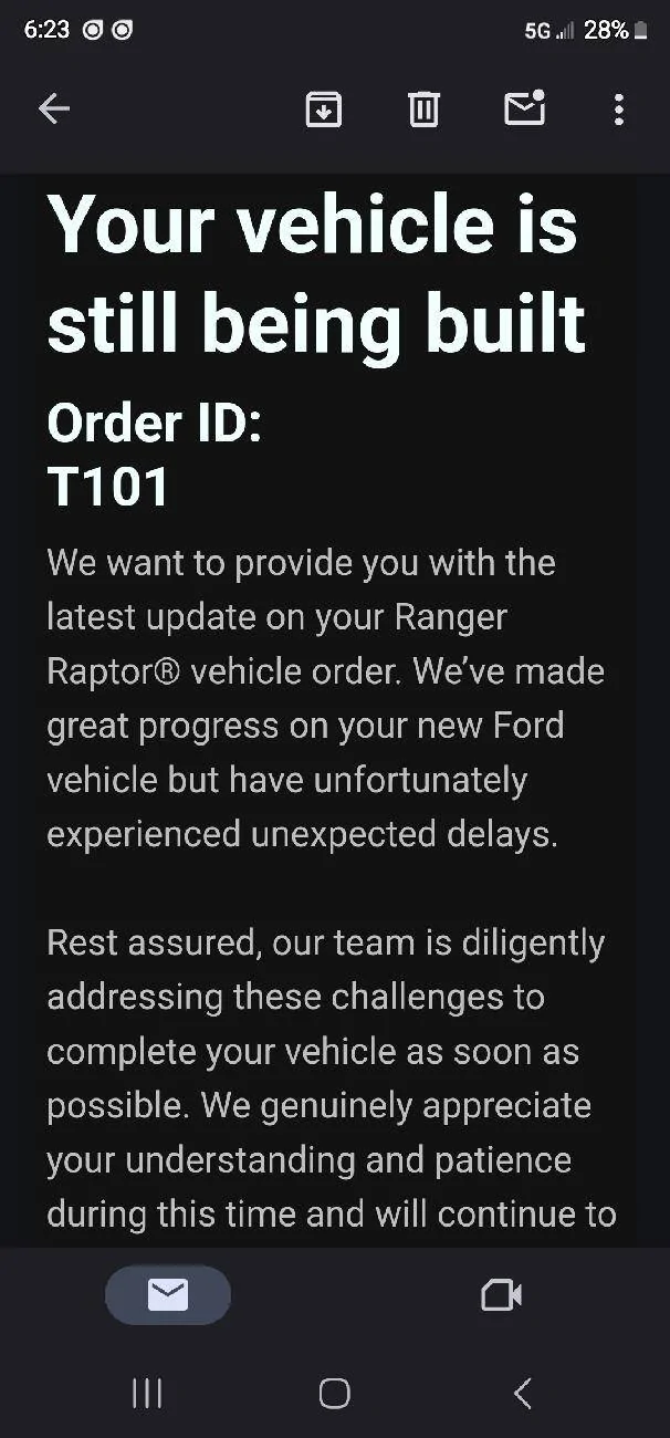 Ford Ranger Production hold up email Screenshot_20240229_182315_Gmail