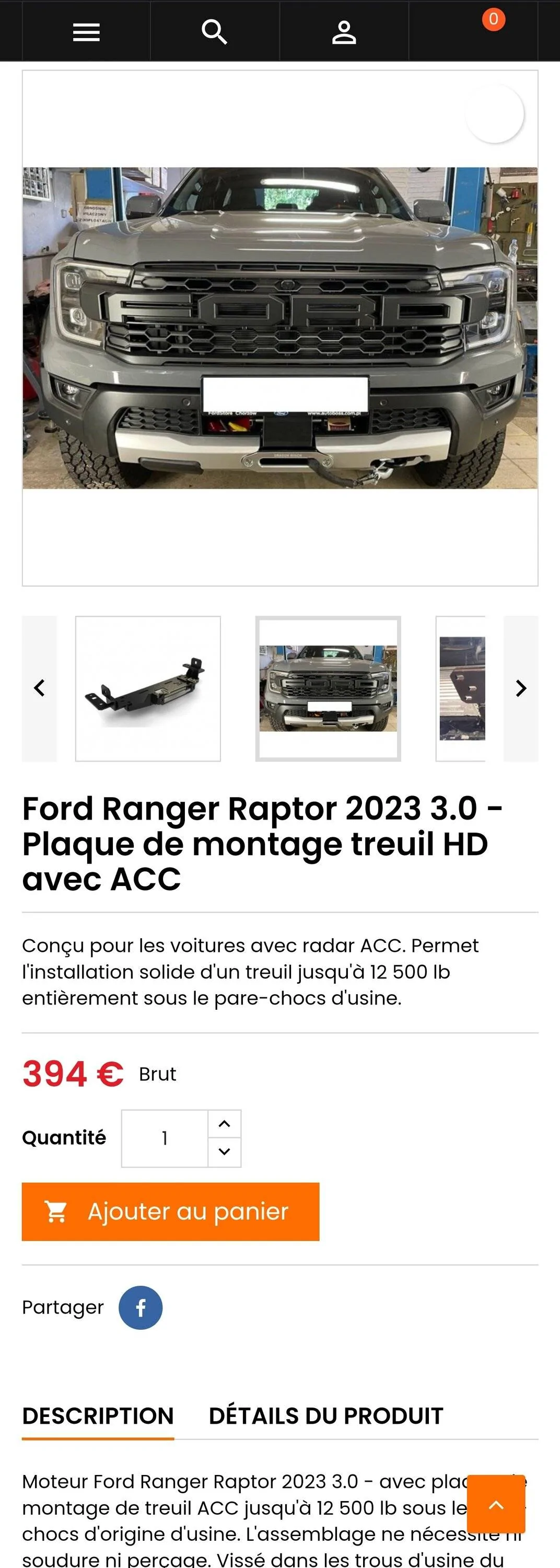 Ford Ranger Installation treuil raptor Screenshot_20240302_002653_Chrom
