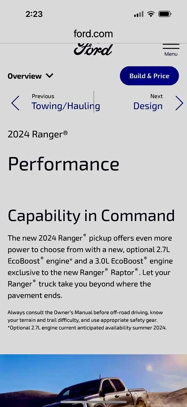 Ford Ranger Any news on the 2.7L Ecoboost engine offering for this year? IMG_6685