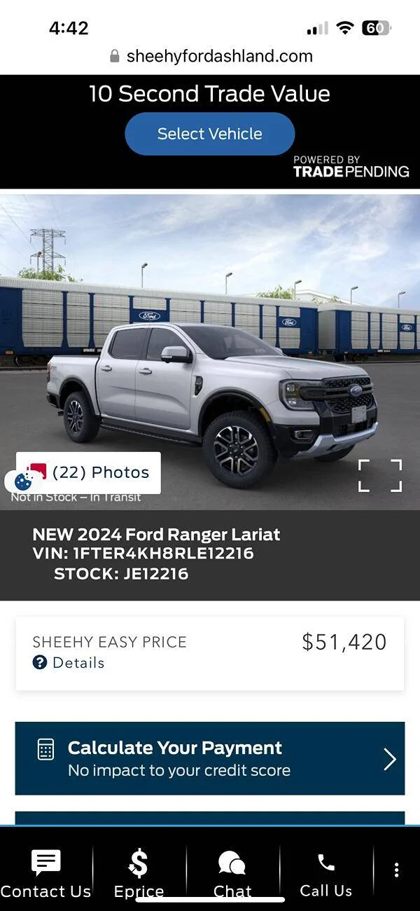 Ford Ranger Order Tracker Status IMG_1676