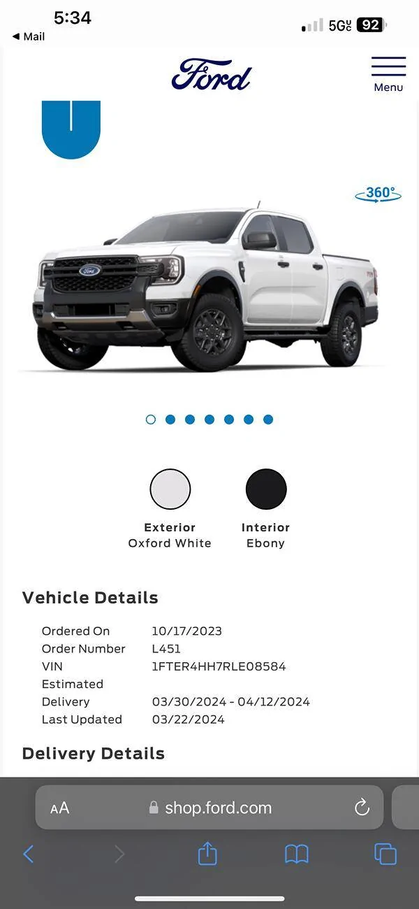 Ford Ranger Confirmed 2024 Ranger Deliveries Thread - Add Yours! 🙋🏻‍♂️ IMG_0112