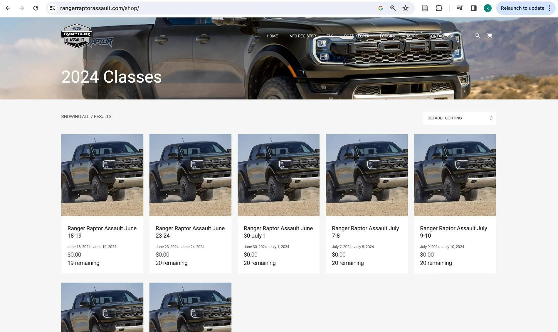 Ford Ranger Ranger Raptor Assault School site & registration are live! Screenshot 2024-03-28 at 11.00.44 AM