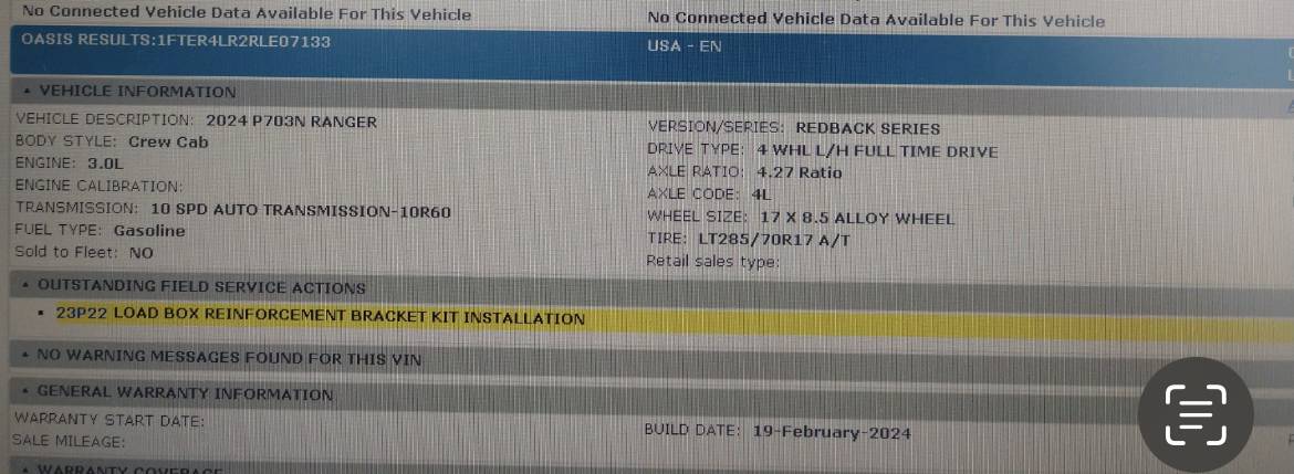 Ford Ranger J Braces to be covered under warranty 3D90A1A6-717C-425B-9CC9-51A686A09B93