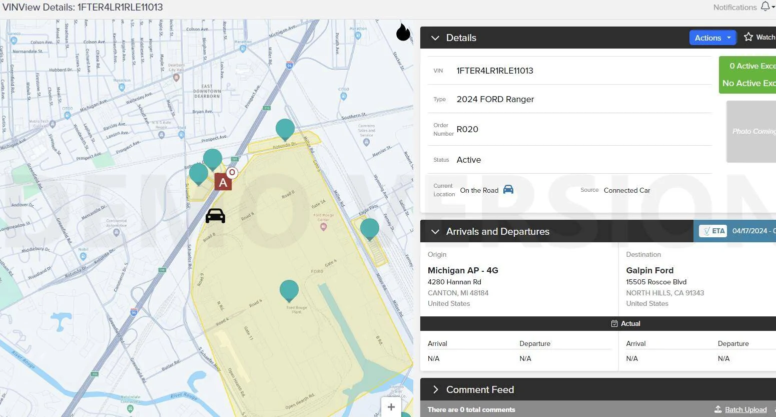 Ford Ranger Order Tracker Status Screenshot 2024-04-06 at 10.40.16 AM