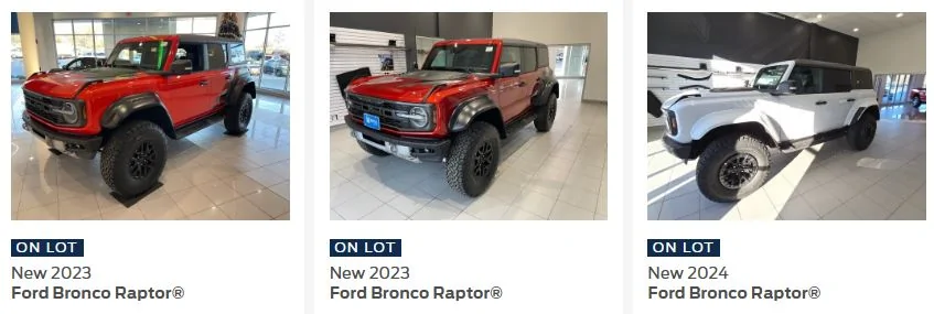 Ford Ranger Azure RR at MSRP in PA if anyone is interested Bronco
