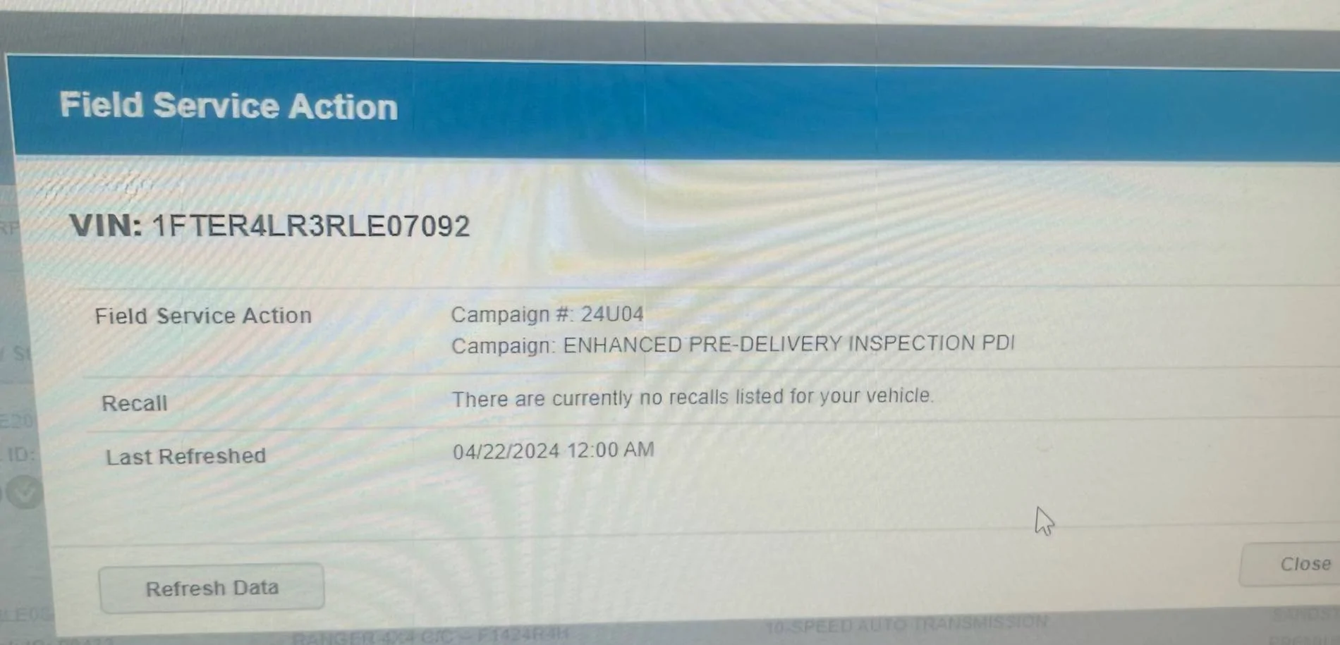 Ford Ranger Help understanding "final destination" ? 1000001093