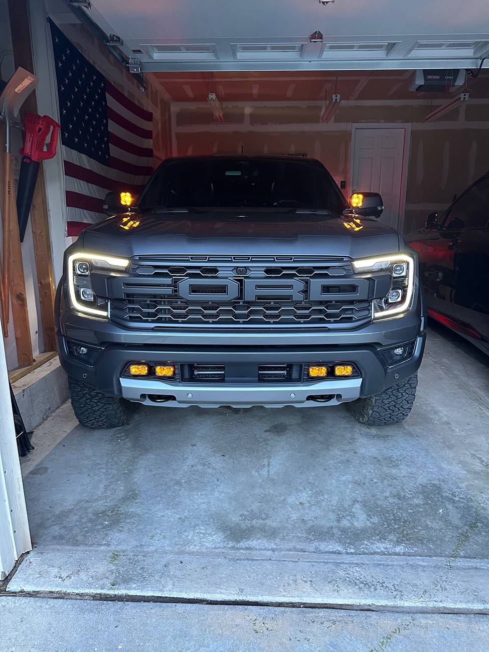 Ford Ranger Ditch Lights Installed with Amber Backlight IMG_2498