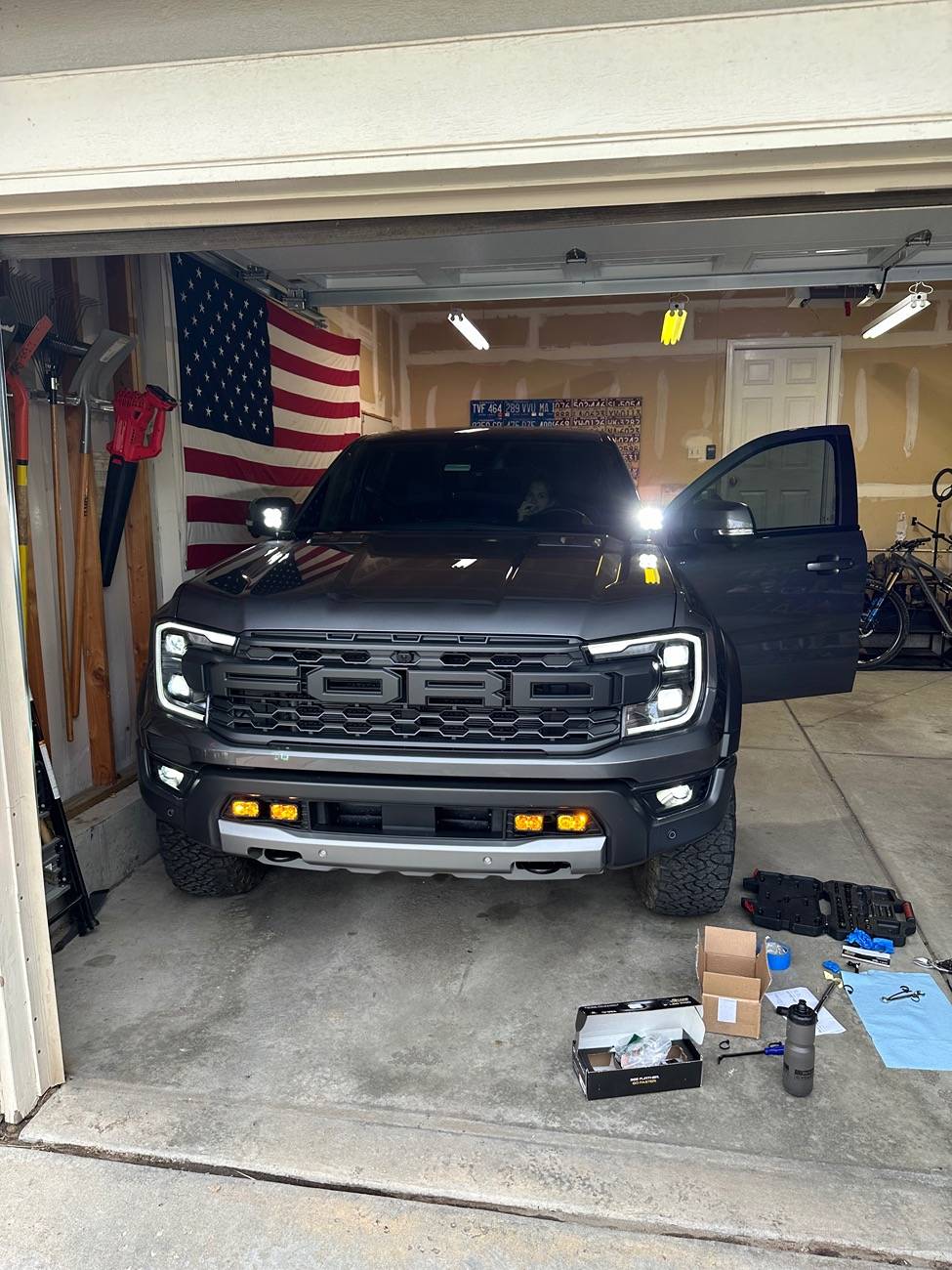 Ford Ranger Ditch Lights Installed with Amber Backlight IMG_2493
