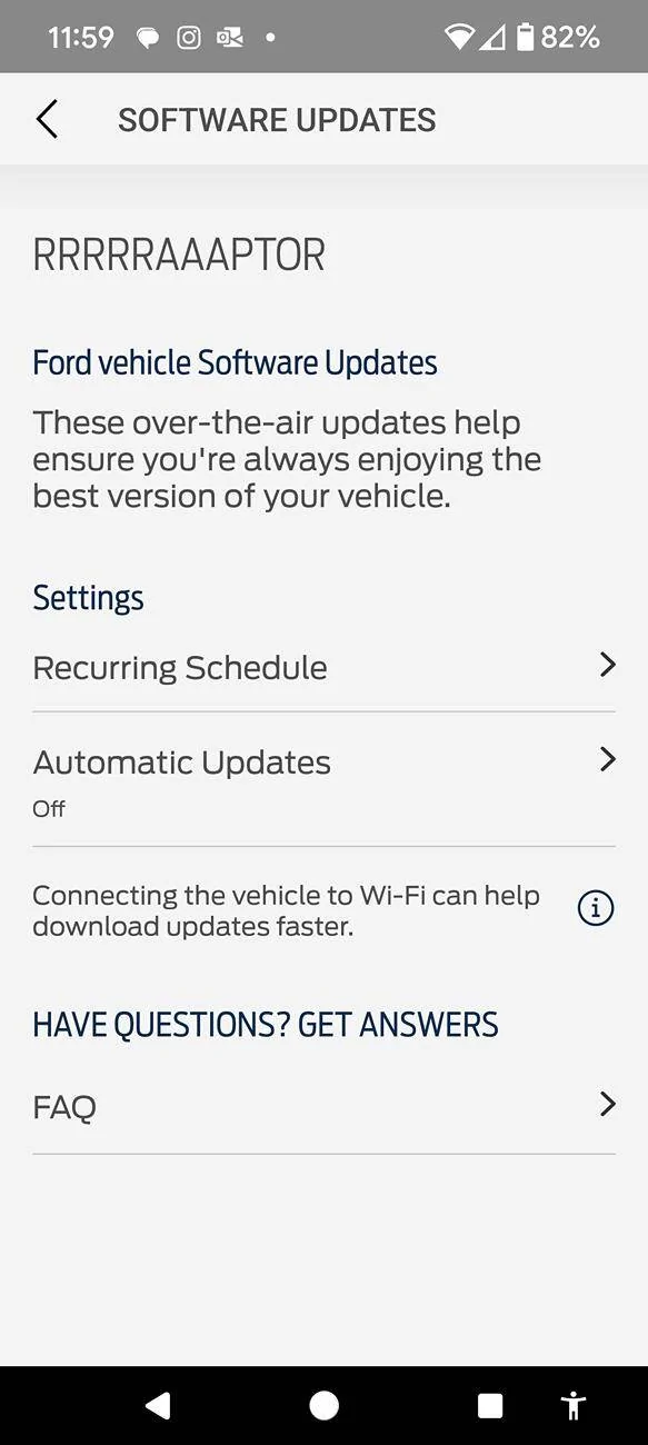 Ford Ranger Ford Pass App and Automatic Updates Screenshot_20240517-115948