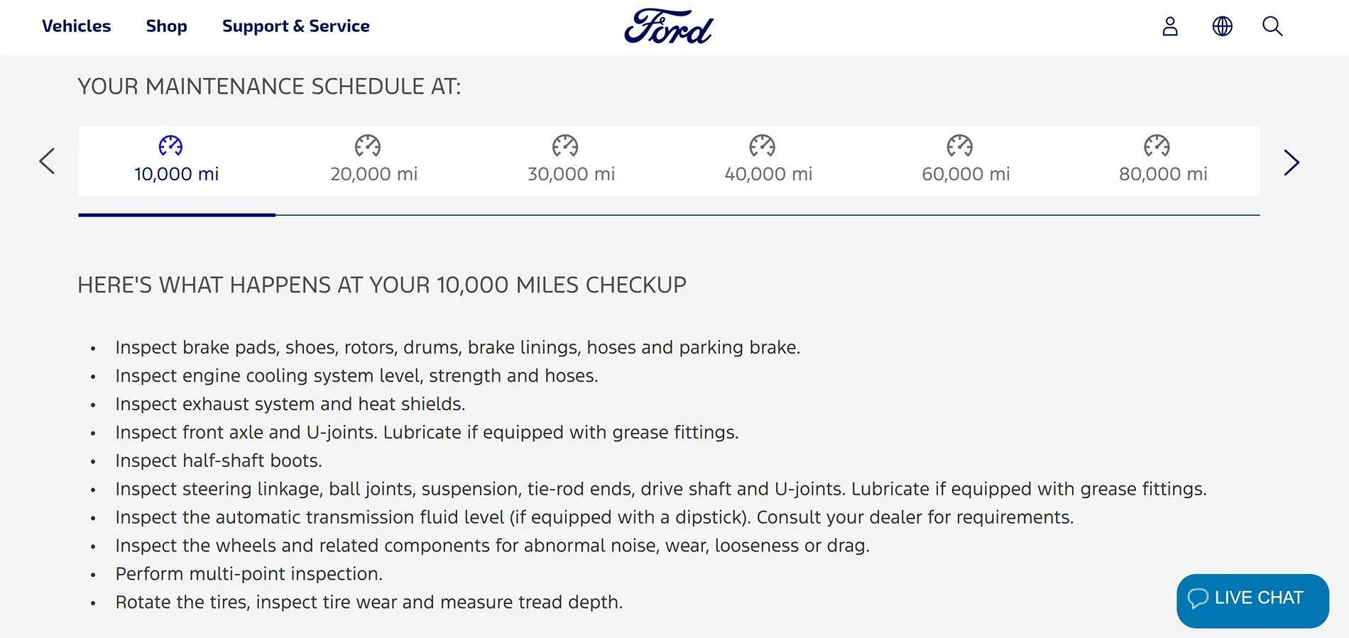 Ford Ranger Factory Service Intervals Captur