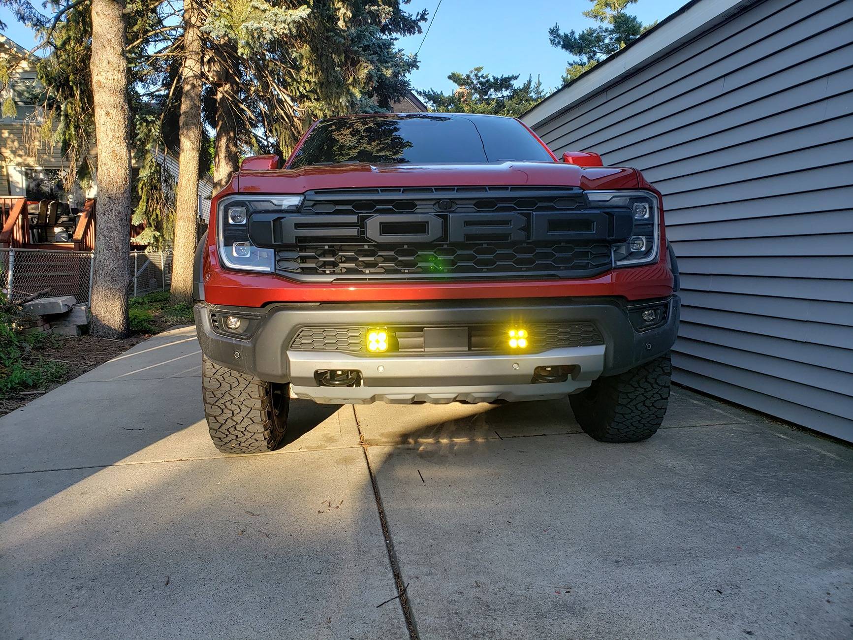 Ford Ranger Baja Designs Squadron Pro installed in Ranger Raptor bumper 20240529_185712