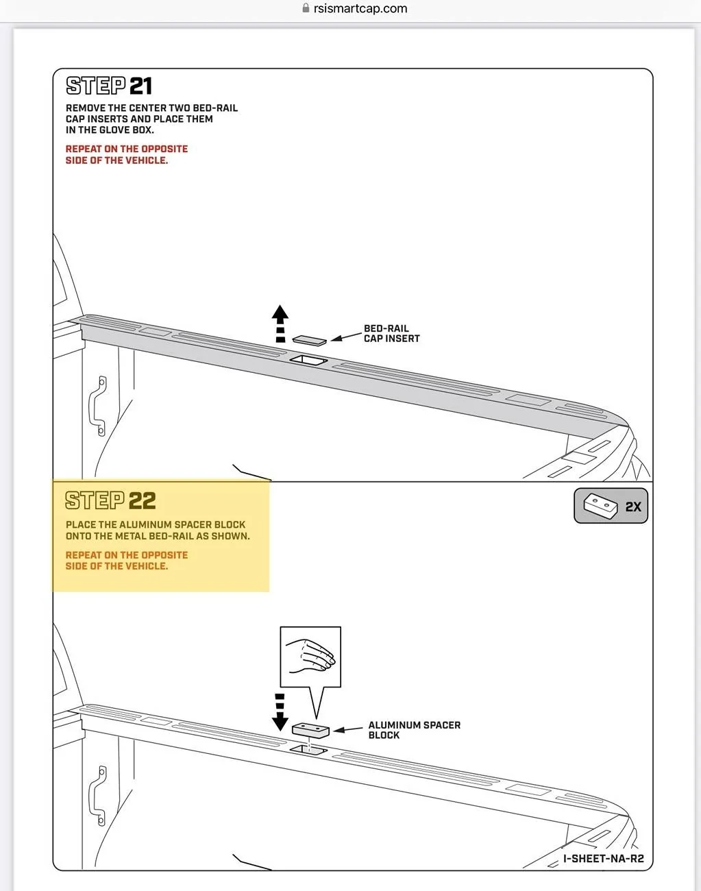 Ford Ranger 2024 Ranger Bed Cap "shims" IMG_6758