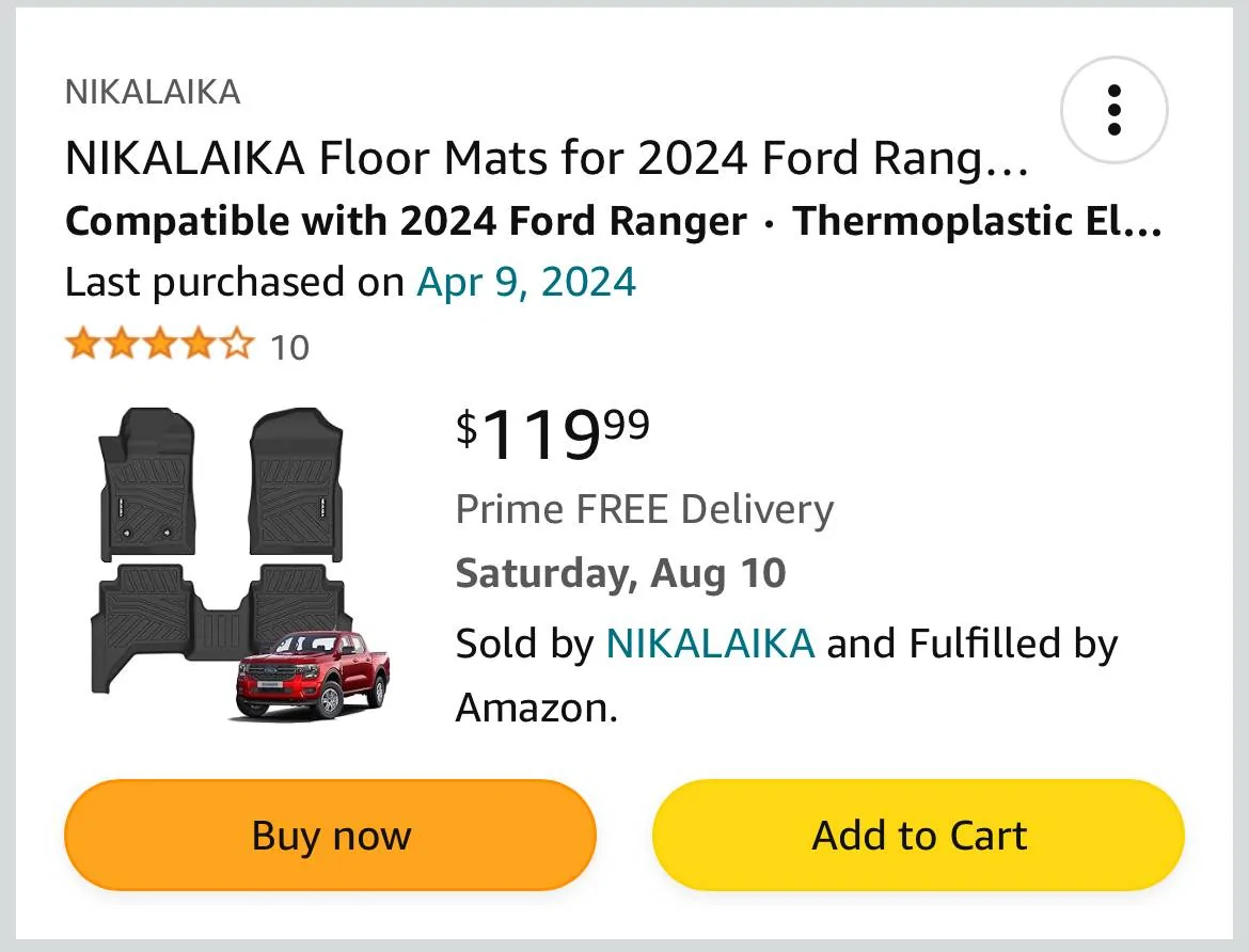 Ford Ranger Can anyone recommend floor liners that fit well on XLT model? 1719884438062-qm