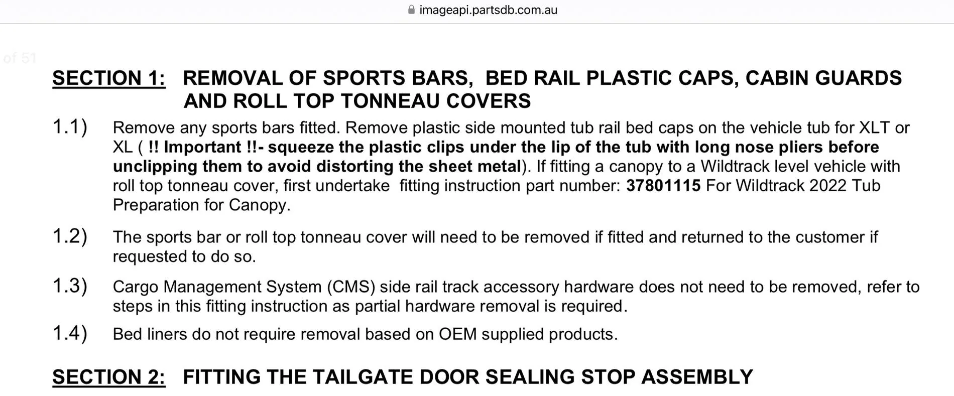 Ford Ranger Remove Plastic Bed "Rails" IMG_6827