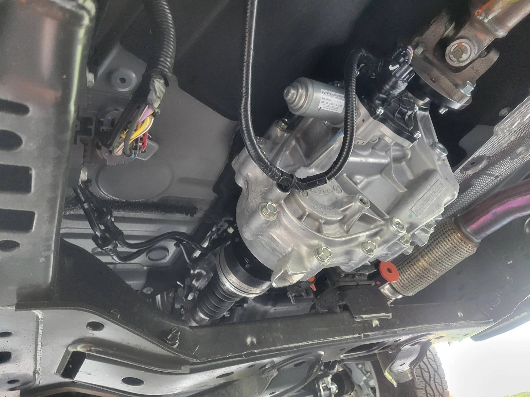 Ford Ranger Transfer Case shield install on XL 20240712_102121